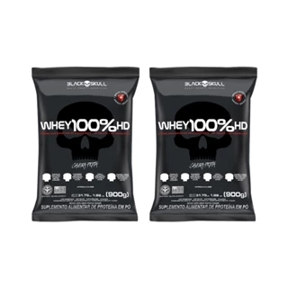 Kit 2 Whey 100% Concentrado HD Refil Blackskull