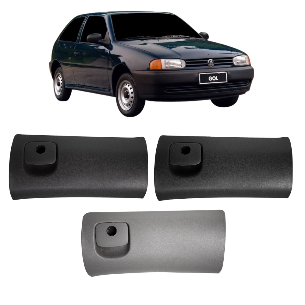 Tampa Porta Luvas Gol Parati G2 Bola 95 96 97 98 99 Grafite Preto Cinza