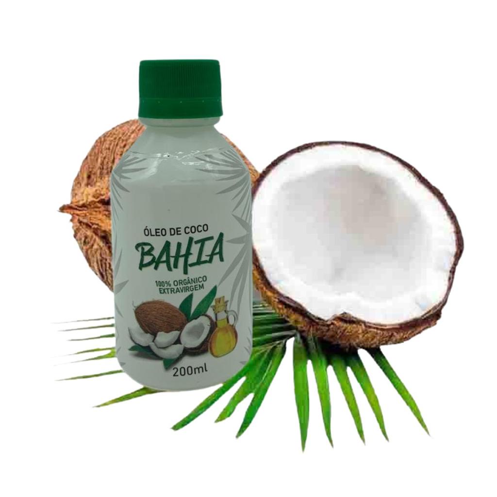 Óleo De Coco Bahia 100% Orgânico Vegano Extra Virgem 200ml | Shopee Brasil