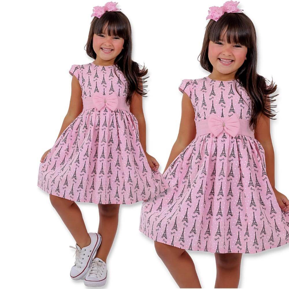 Modelo de vestido para store criança de 6 anos