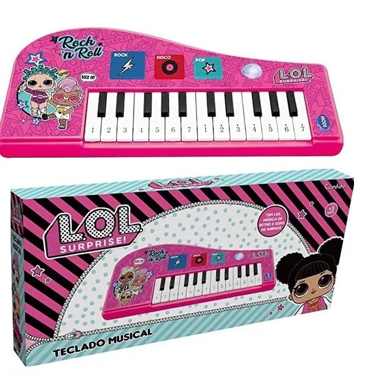 Piano Infantil com Luzes - LOL Surprise - Teclado Musical - Candide