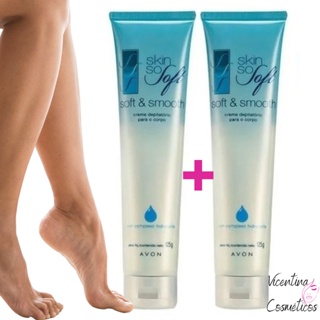 Kit Creme Depilatório Para o Corpo Skin So Soft Avon 125g 2 Unidades