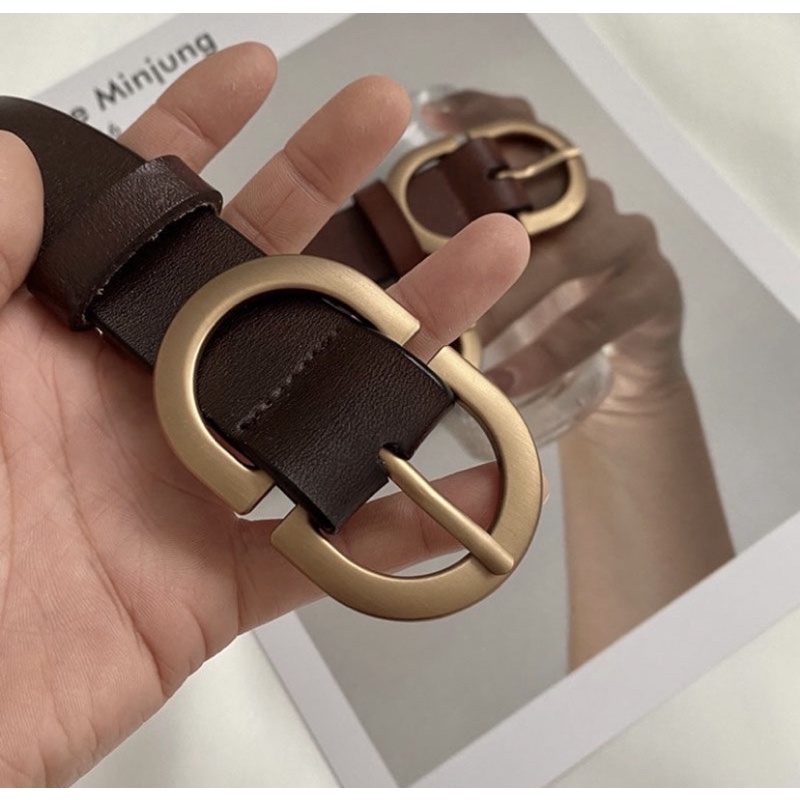 Cinto Feminino Fivela Dourada Drica Moda Blogueira Tendência Moderno Lançamento