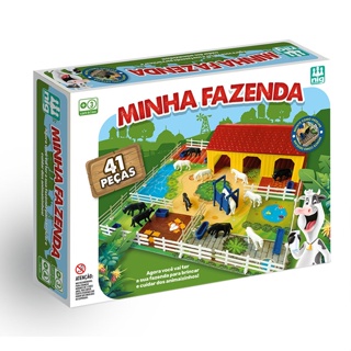 Mini Fazenda Brinquedo Educativo de Madeira para Brincar de Faz de