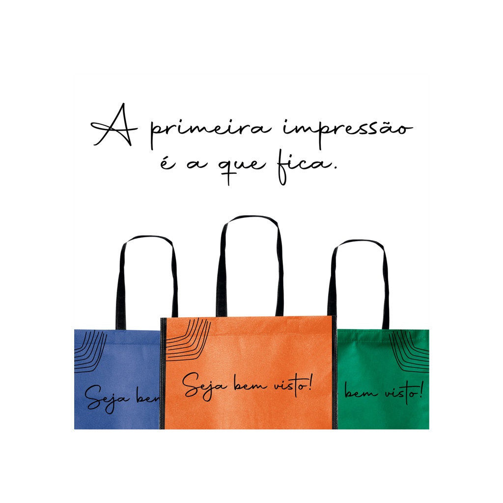 Sacola Tnt 100 peças Medidas 28X30 Personalizada Decorativa 80g Reutilizável Ecológica Colorida Reforçada