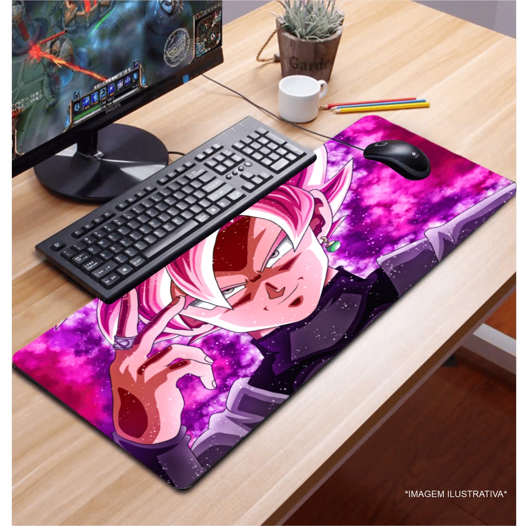 Mouse pad gamer 65x32cm estampa anime 576 escorrega o pre o