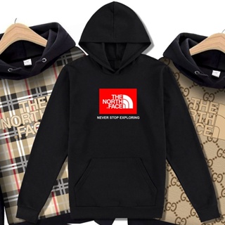Moletom The North Face Blusa De Frio Preta Cinza Algodão Para Usar Com Calça Ou Short Unissex Masculino E Feminino