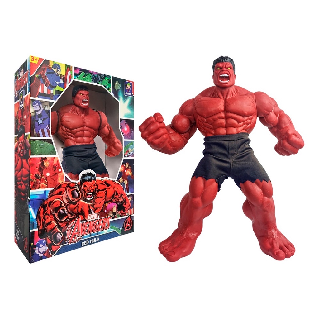 Boneco Hulk Vermelho Gigante Articulado Avengers Marvel Original Com ...