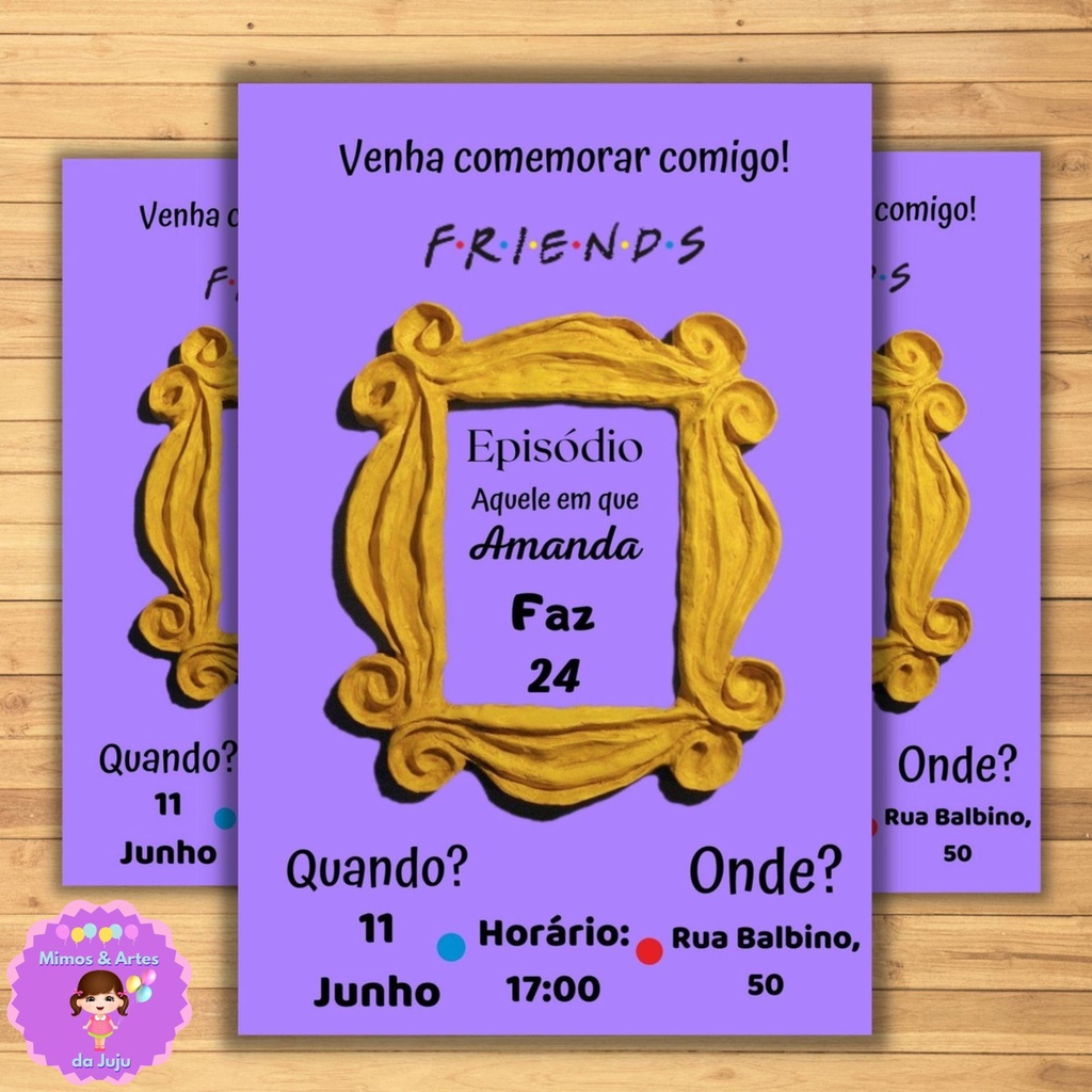 Convite Digital Série Friends