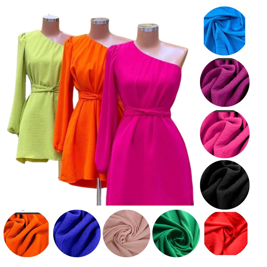 Tecido Crepe Leve Duna Air Flow Cey - Vestido 3 Marias | Shopee Brasil