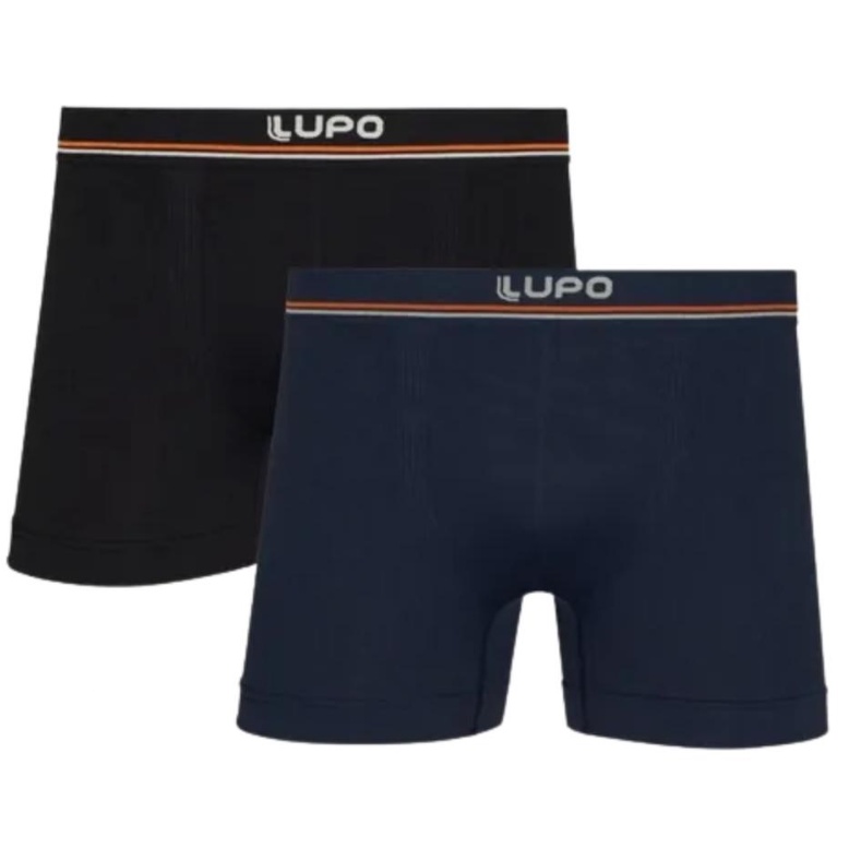 Kit 2 Cuecas Boxer Lupo Microfibra Box Sem Costura Promoção