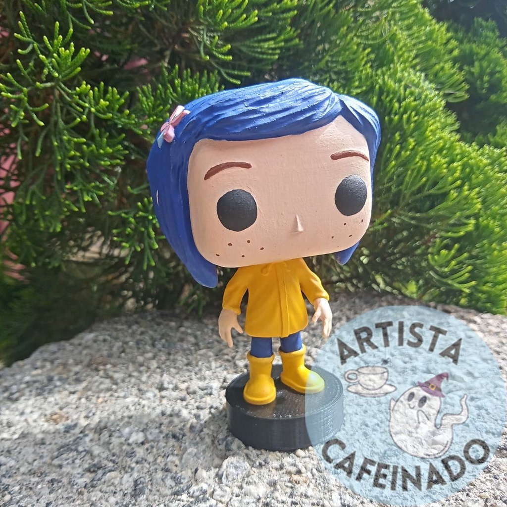 Funko Coraline Detalhada - Coraline e o Mundo Secreto - Grande - Médio - Pequeno