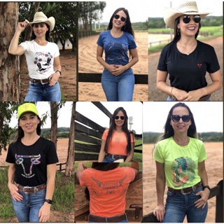 Blusa T-shirt country tamanho G feminina