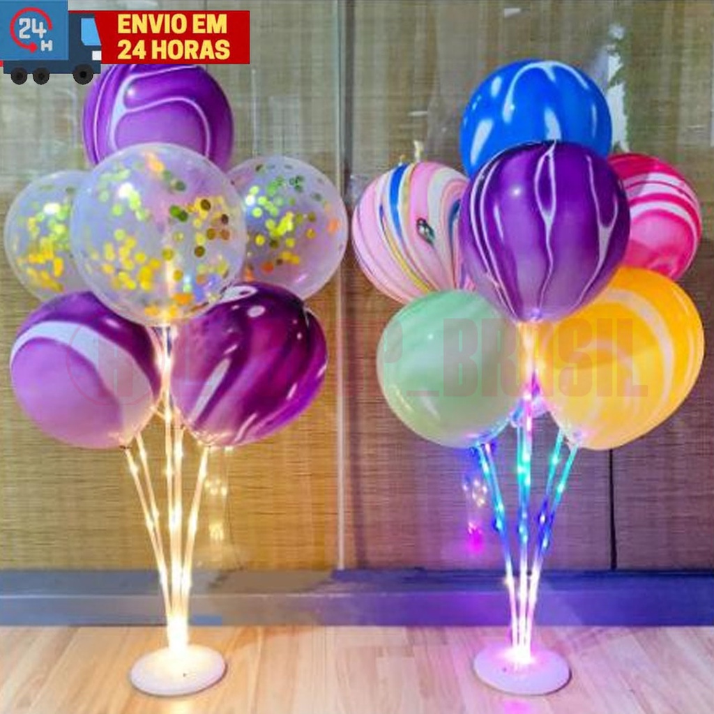 Suporte Para Balão 70cm COM LED COLORIDO | Shopee Brasil