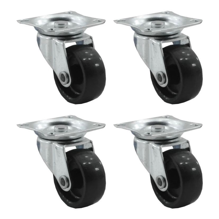 Rodinha 4 peças rodizio para moveis Giratórias 3,2 cm para móveis + Parafusos