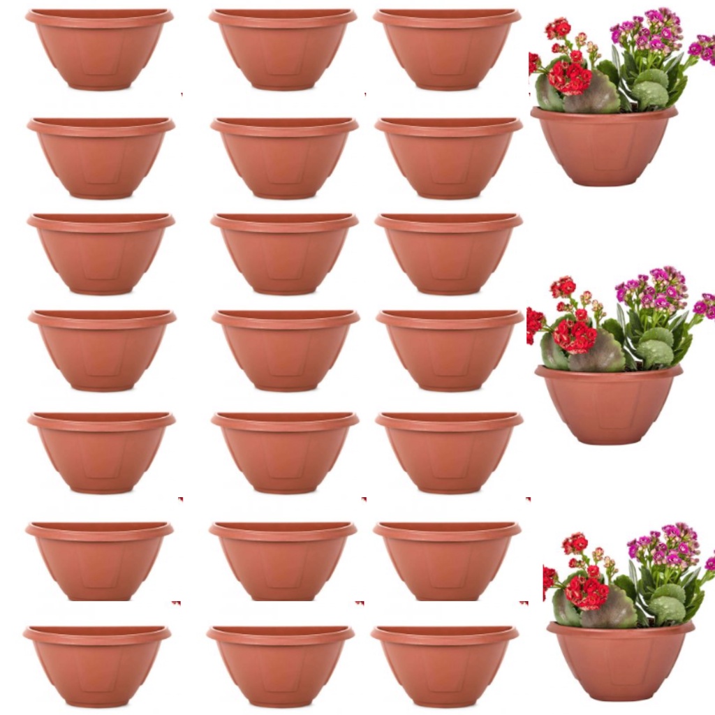 10 Vasos Parede Mini 400 ml TerraCota Ideal para suculentas e flores pendentes pequenas