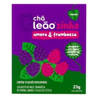 Chá Leãozinho Água Gelada Kids Amora e Framboesa 10 Sachês em Oferta na Shopee