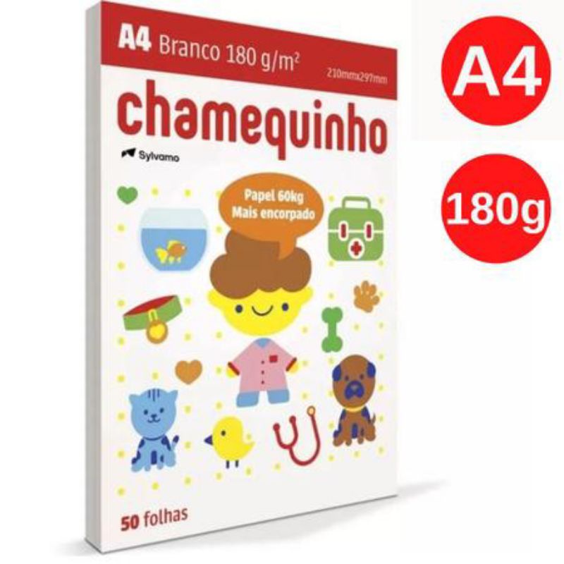 PAPEL OFFSET 180g - Tamanho A4 (50 FLS) - ALTA QUALIDADE