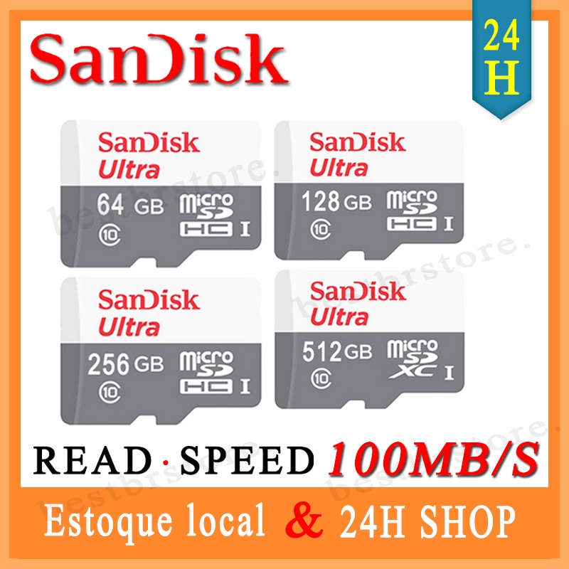 Sandisk Ultra A1 Cartão de memória 128GB Para Celular Micro sd cards 512GB