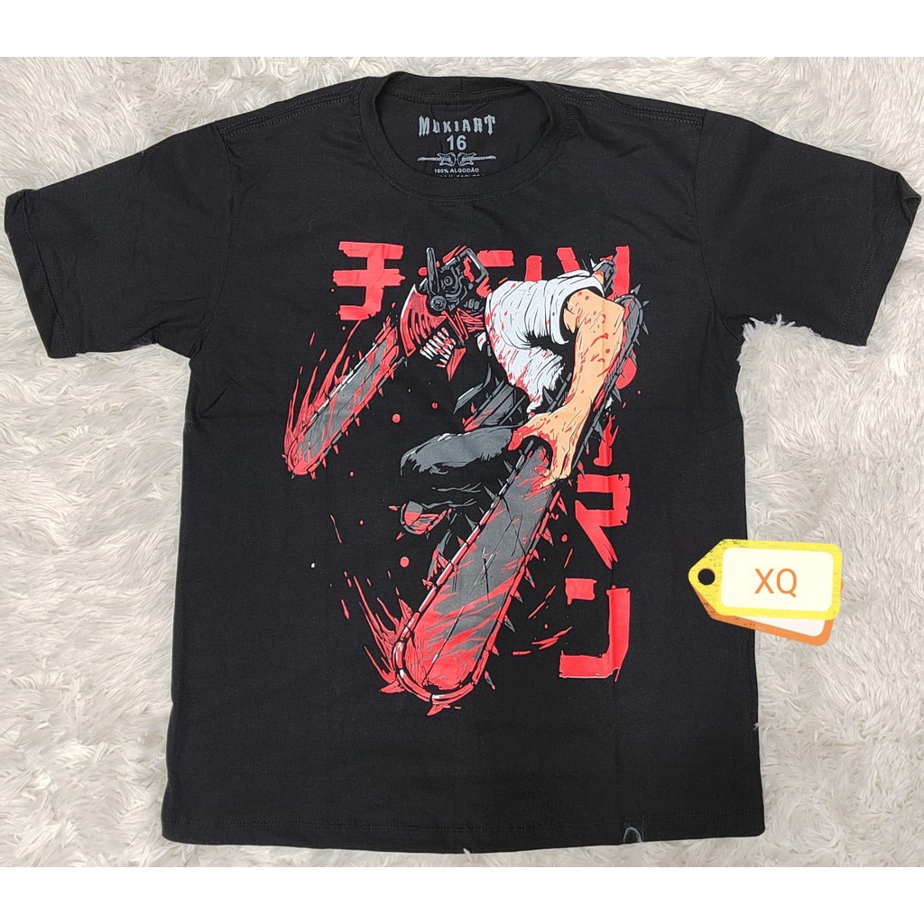 Camiseta Chainsaw Man Unissex Algodao anime | Shopee Brasil