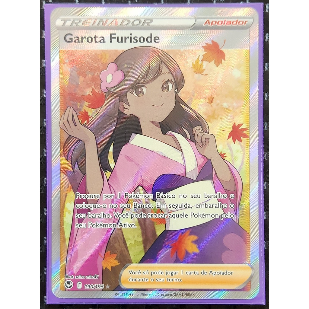 Carta Pokemon Garota Furisode (190/195) EE12