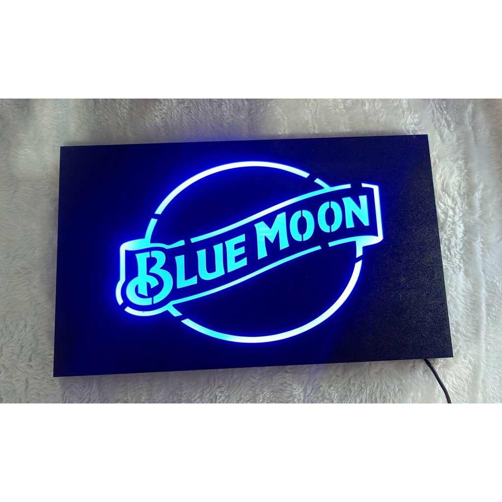 Luminoso Blue Moon 50CM x 30CM Led Neon Quadro Placa | Shopee Brasil