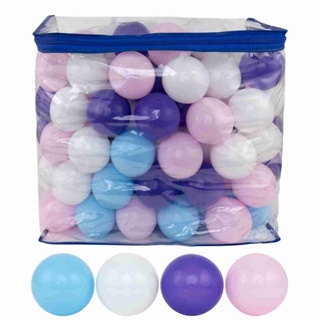 Bolinha Plástica Colorida Para Piscina de Bolinhas 76mm 100un Premium + bolsa organizadora