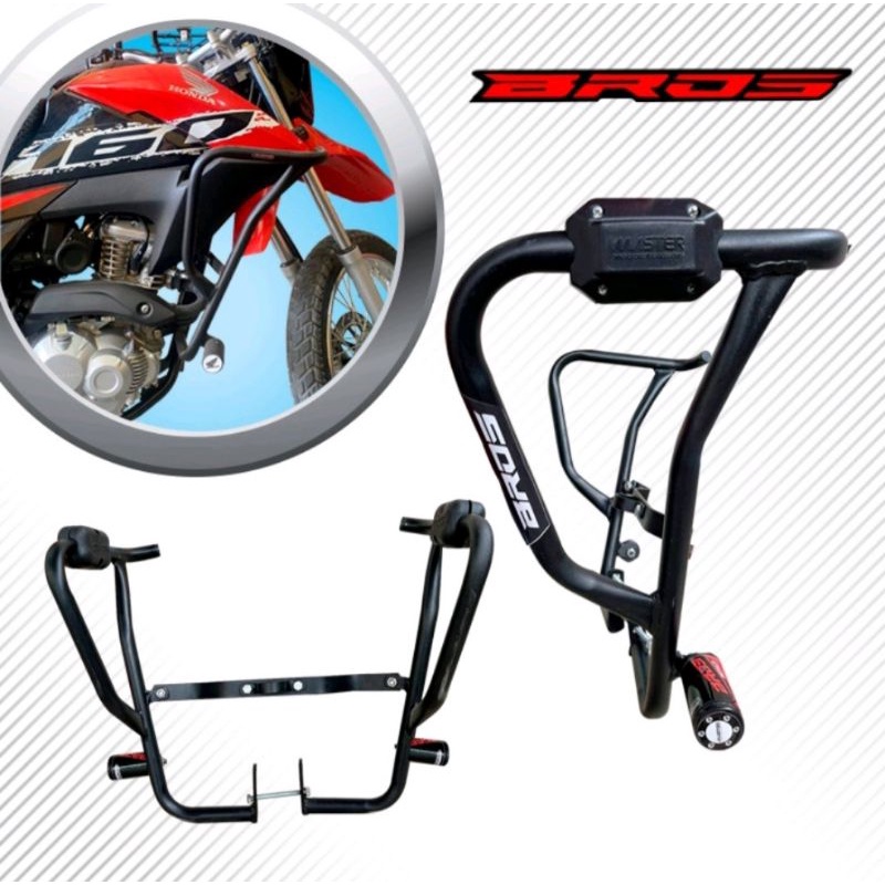 Protetor de Carenagem Bros 160 preto fosco