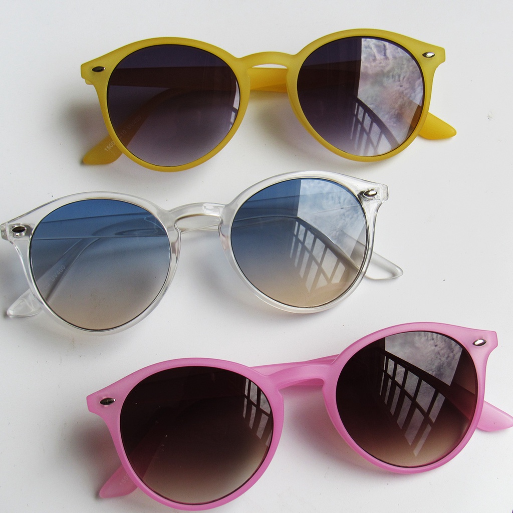 Óculos de Sol Estiloso Redondo Casual Proteção 100% UV400