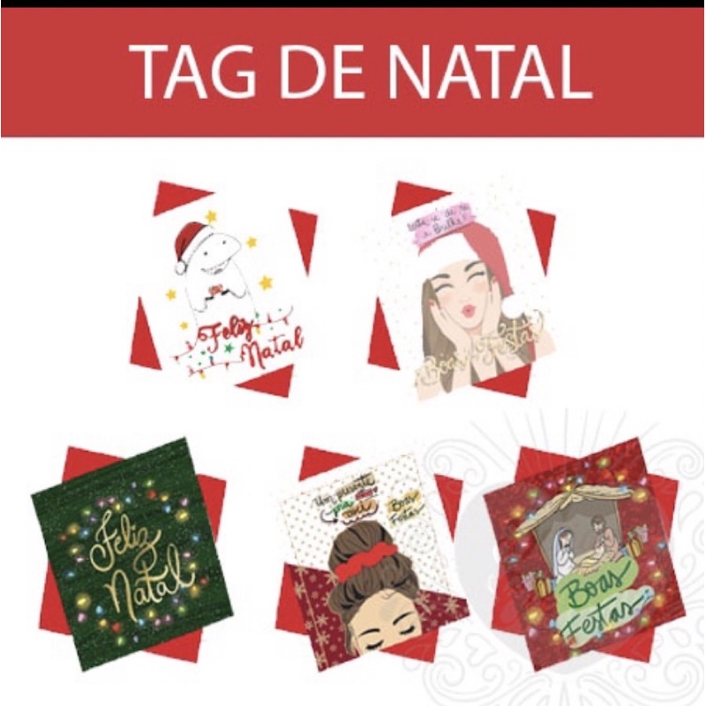 50 Mini Tags de Natal Ho Ho Ho, Tag para encomenda, Etiqueta de Natal -  Mimi Design Criativo