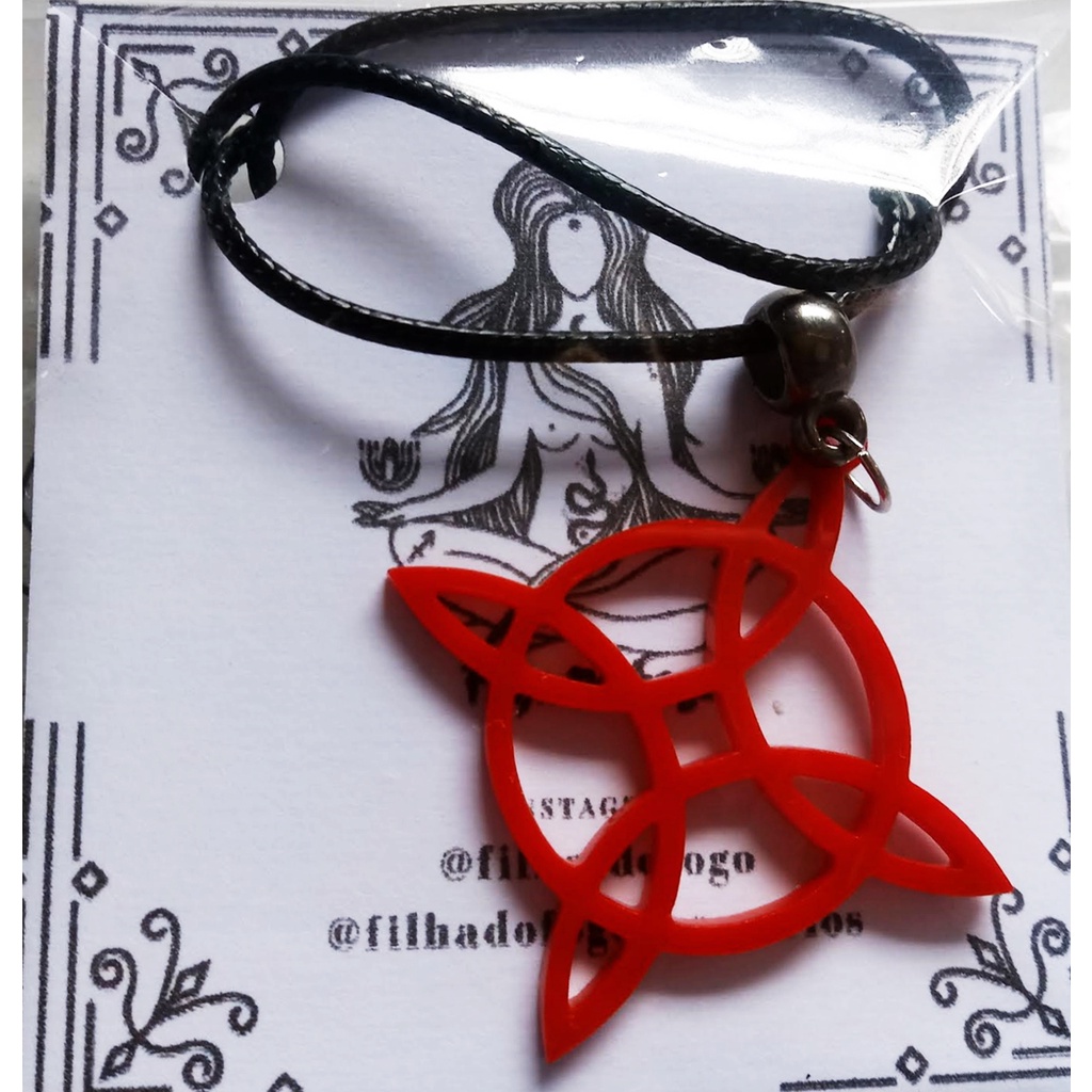 Colar Nó de Bruxa Místico Esotérico em MDF ou Acrílico- Sigilos Hekate ...