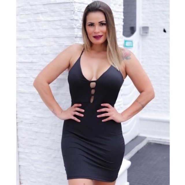 Vestido tubinho hot sale frente unica