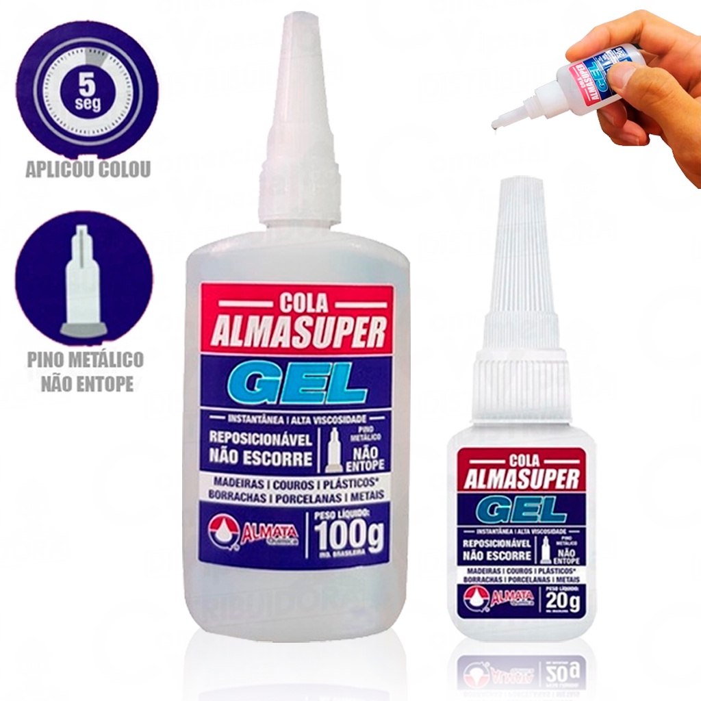 Cola Instantânea Almasuper Gel - 20g / 100g