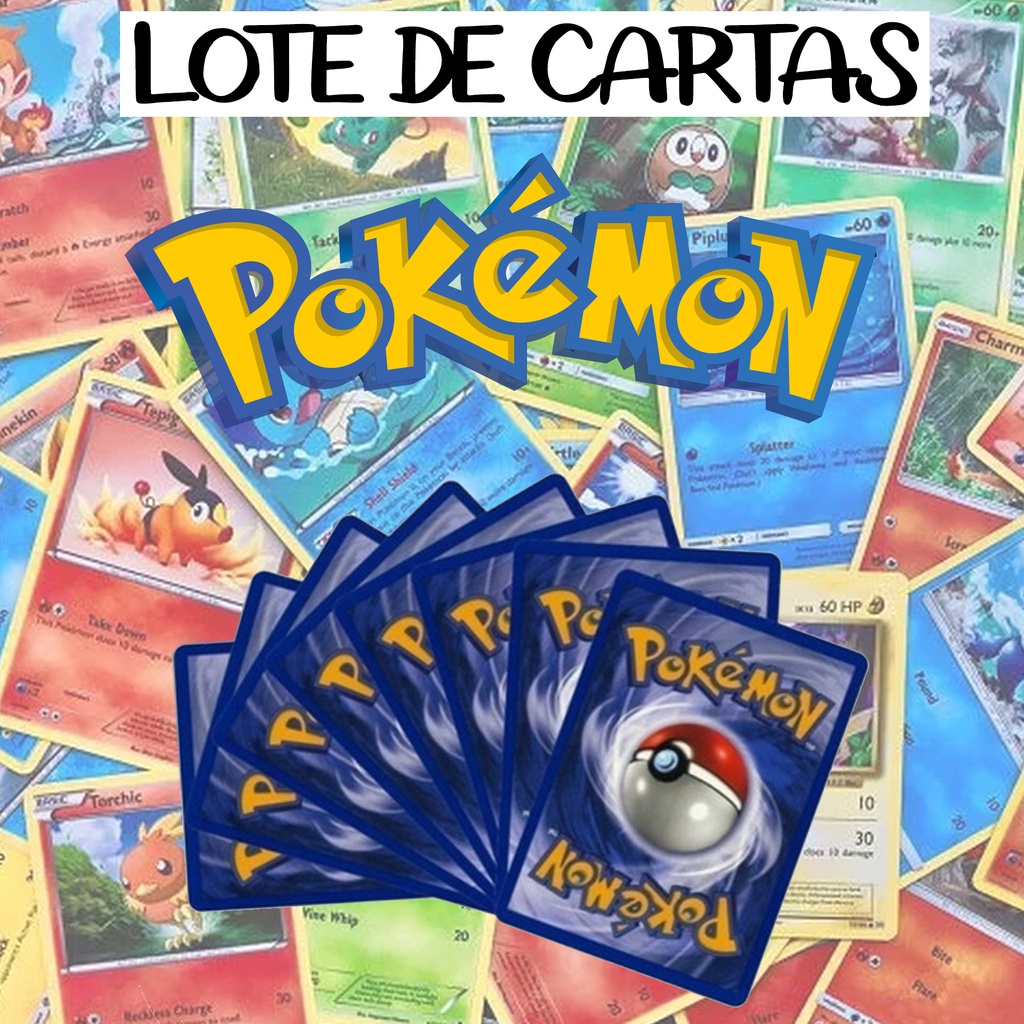 Lote 100 Cartas Pokemon + 2GX ou EX + Brinde
