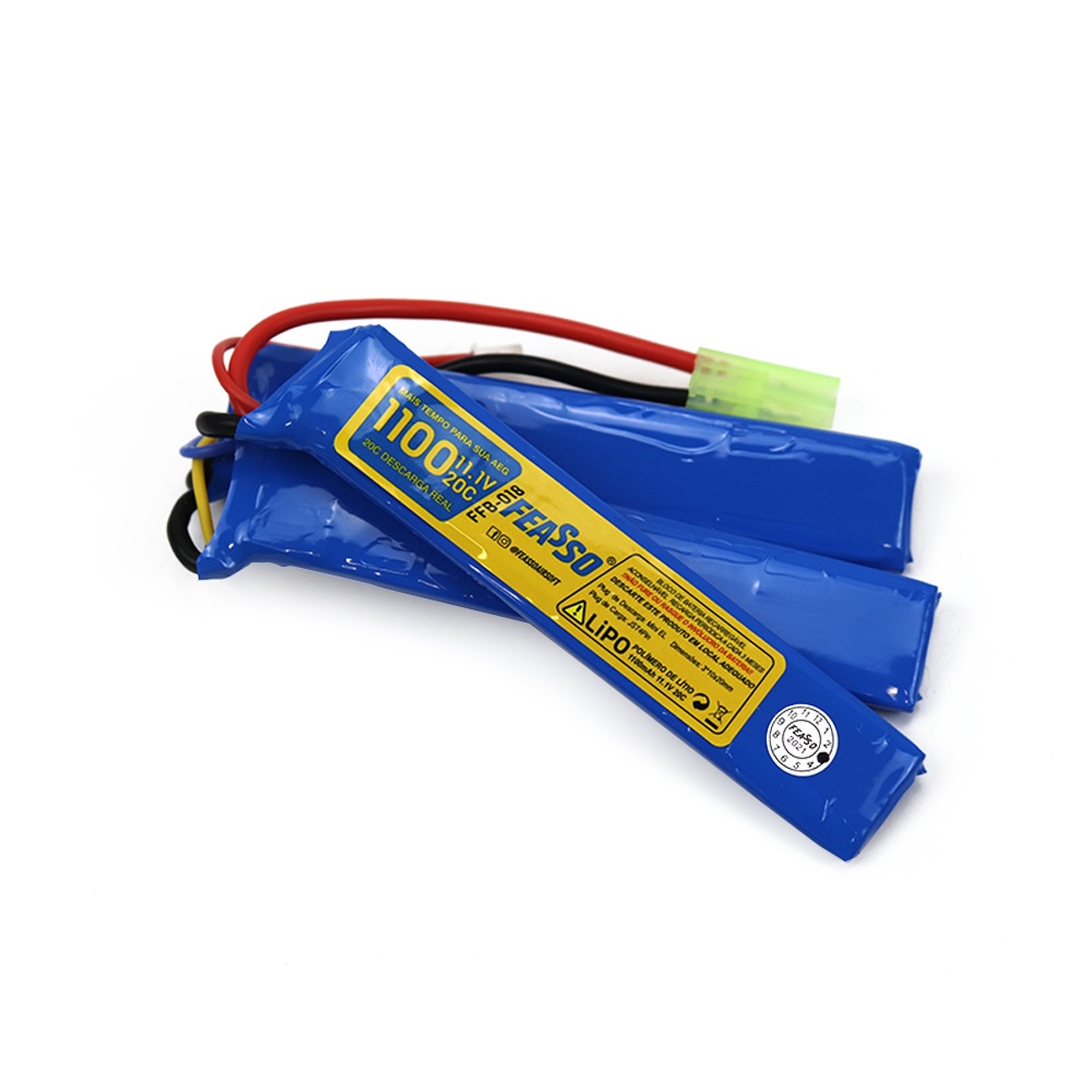 Bateria lipo 11 1v 1100mah 20c feasso ffb 018 escorrega o pre o