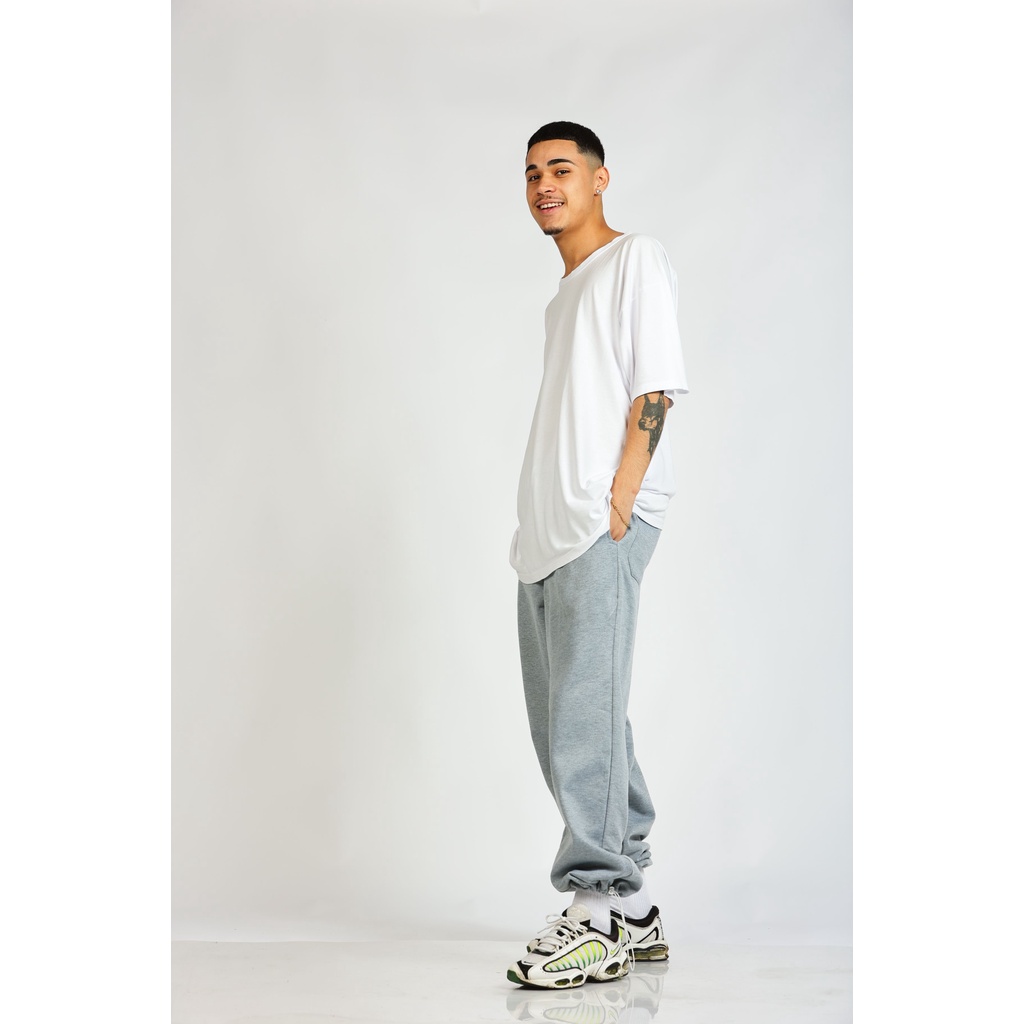Calça Larga Baggy Moletom Cinza - UNISSEX
