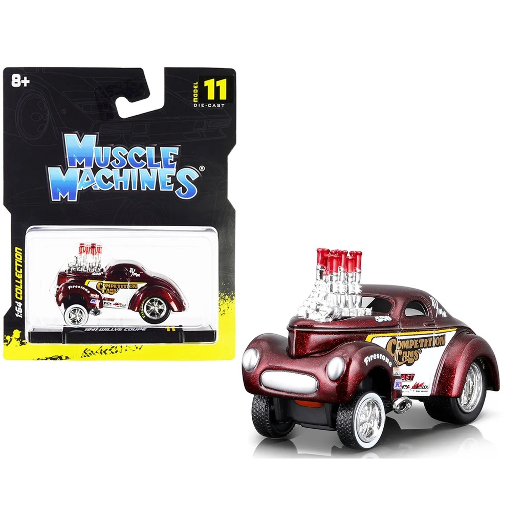 Miniatura de Metal c/ Base Expositora - Muscle Machines - 1/64