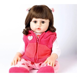 cadina Boneca Bebê Reborn Realista De Silicone Npk Original 48cm