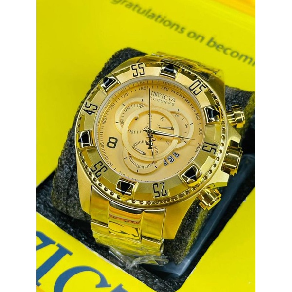 Invicta 5525 clearance reserve excursion gold