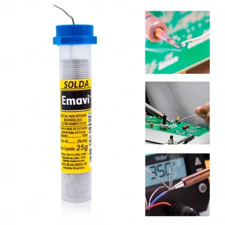 Arame De Solda Tubo 25g Fio Para Ferro De Solda Estanho Soldar Em Fio 1,0mm - Emavi em Oferta na Shopee