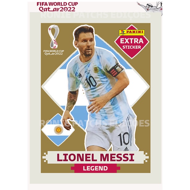 Figurinha Extra do Kylian Mbappé Ouro Legend da Copa do Mundo do Qatar 2022  - Item de Coleção Original Panini.