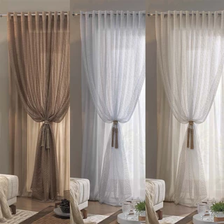 Cortina de Renda com Forro Clássica Pantalla Interlar 300x180cm