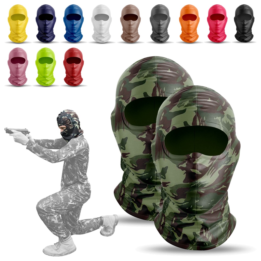 2 Balaclavas Touca Ninja Proteção UV50+ Térmica Poliéster