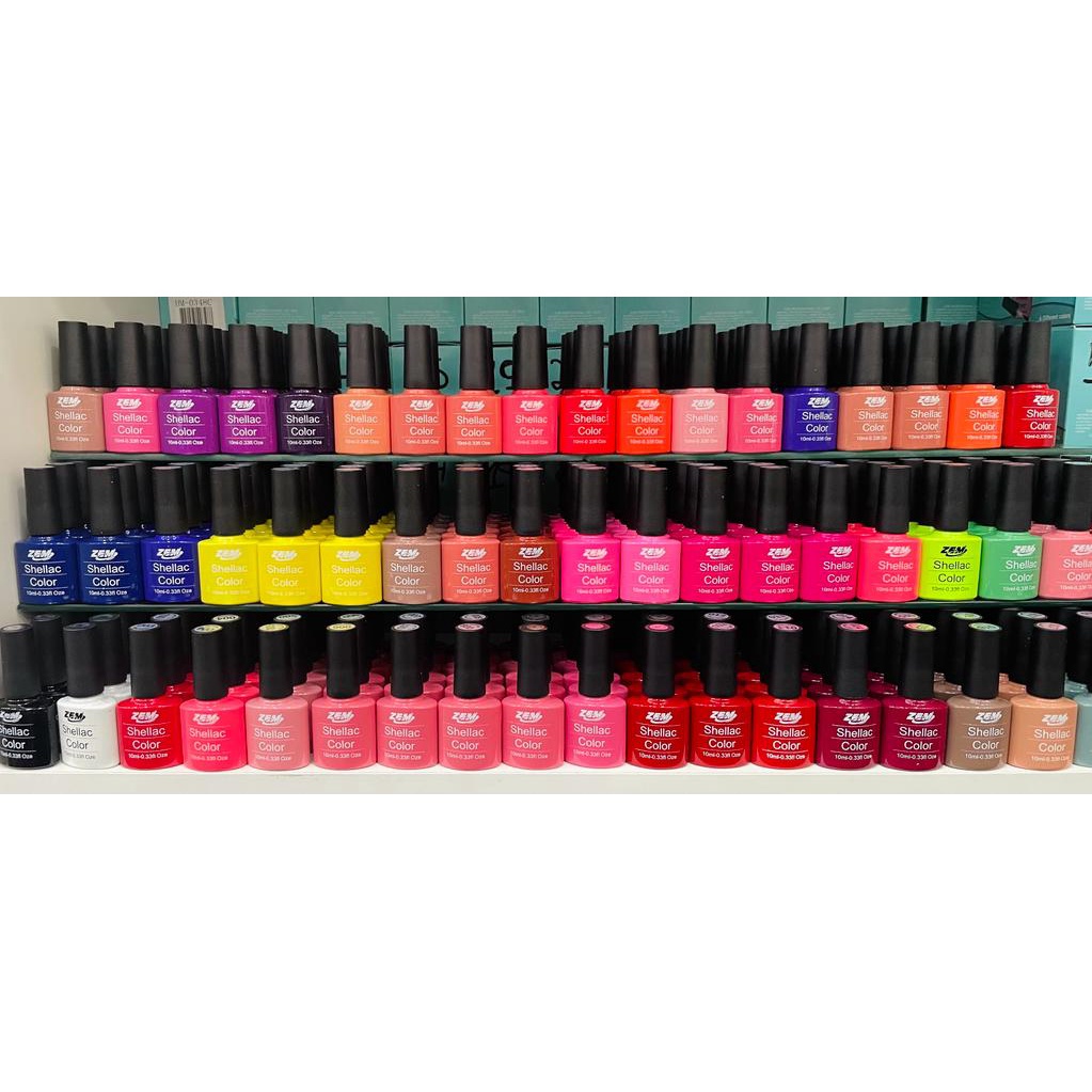 Esmalte em Gel Led Uv ZEM 10ml Cores Preto Branco Vermelho Amarelo Lilas Roxo Rosa laranja azul verde