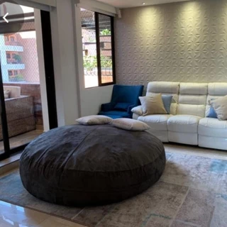 Puff Redondo em Tecido Suede ou Courino 1.40x20 SEM Enchimento Indeformável Extra Macio Lançamento