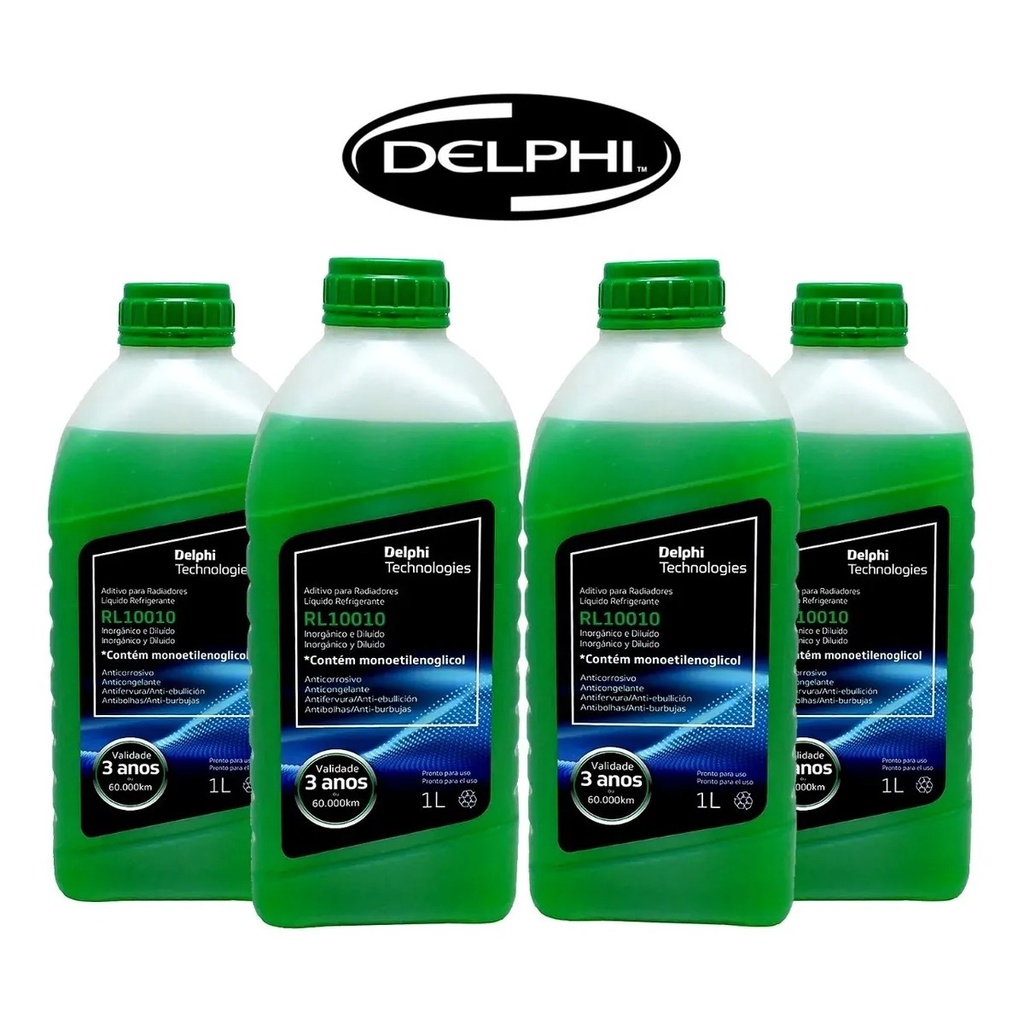 Aditivo Fluido Radiador Pronto Uso Diluido Delphi Verde 4l | Shopee Brasil