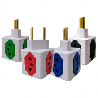 Adaptador Para Tomada 10/20A Cubo 4 em 1 [Novo Te Benjamin] Prático Multiuso Várias Tomadas Colorido em Oferta na Shopee