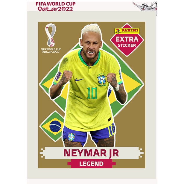 AS 4 LEGENDS NEYMAR JUNIOR (Brasil) - AS 4 FIGURINHAS EXTRA LEGENDS - OURO