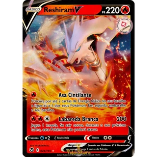 Carta Pokemon Reshiram V Português Card Original Copag Tempestade Prateada