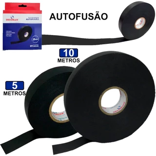 Fita Isolante Auto fusão 19mm X 5 E 10 Metros Para Alta Tensão E Isolação Uso Profissional